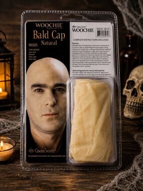 Woochie Bald Cap Natural Latex Prosthetic Makeup FX Costume Accessory NIP